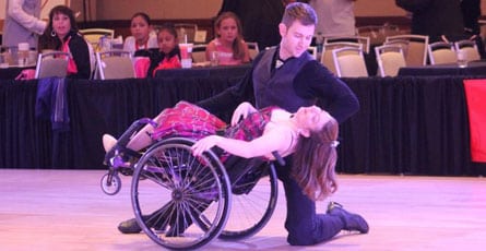 Lorie Sparks dancing in a wheelchair