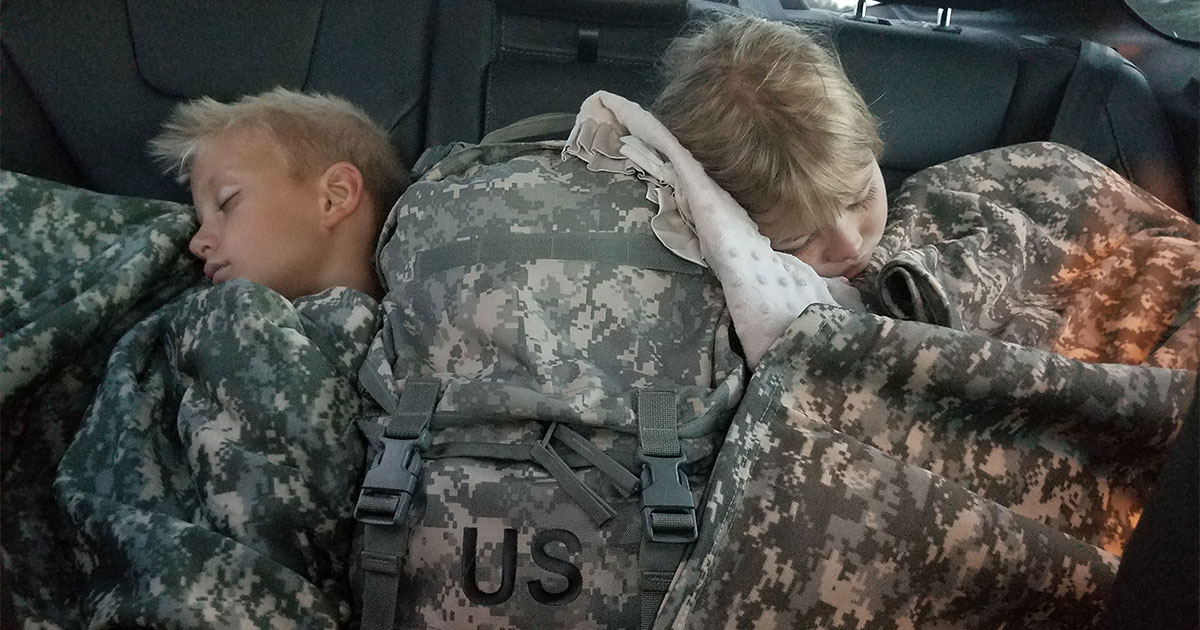 army kids sleeping