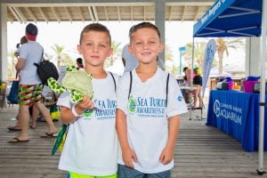 Two boys at Sea Turtle Awareness Day