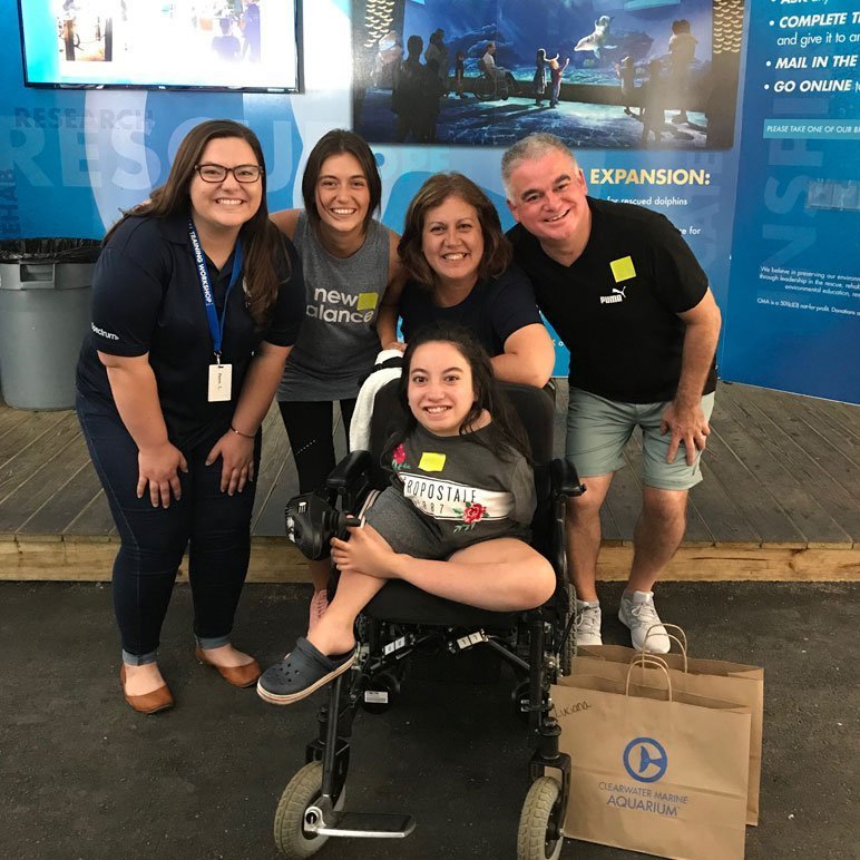 Luciana and her family at Clearwater Marine Aquarium