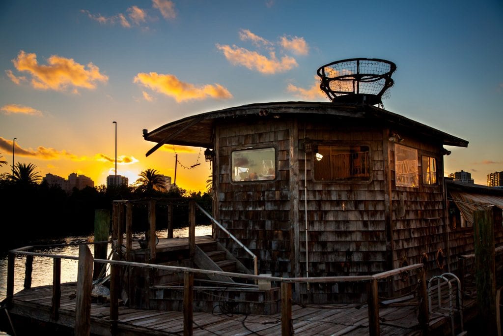 Dolphin Tale Movie House Boat at Sunset