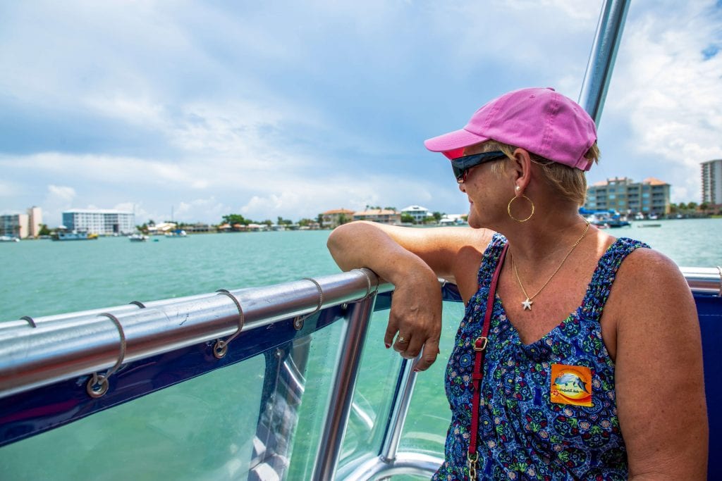 Woman on Sea Life Safari Trip