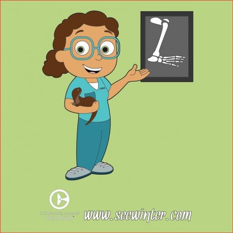 Woman with X-Ray Graphic