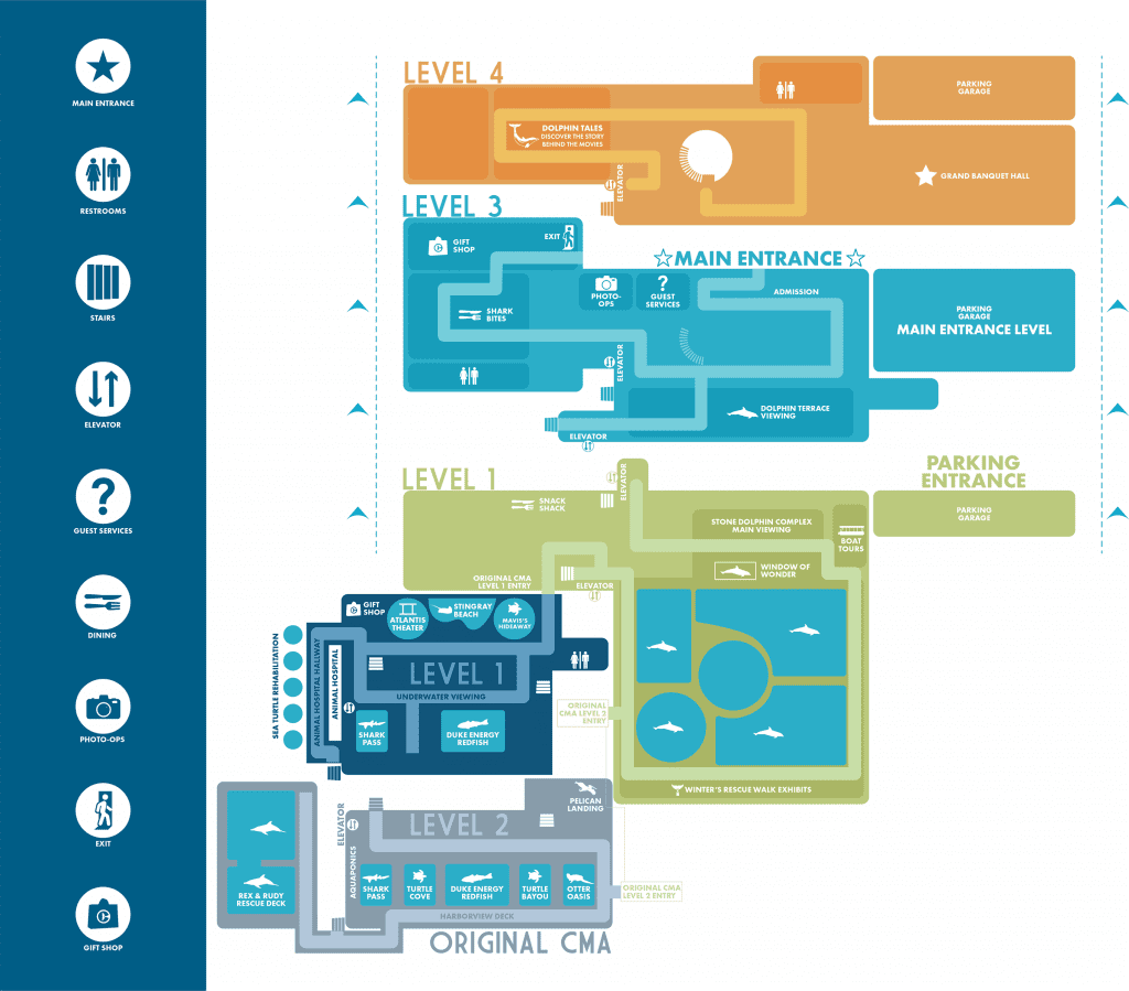 Clearwater Marine Aquarium Map Experiences & Exhibits - Clearwater Marine Aquarium