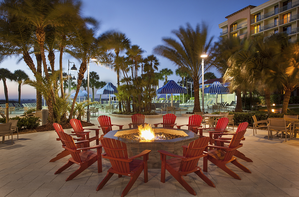 fire pit at Sheraton