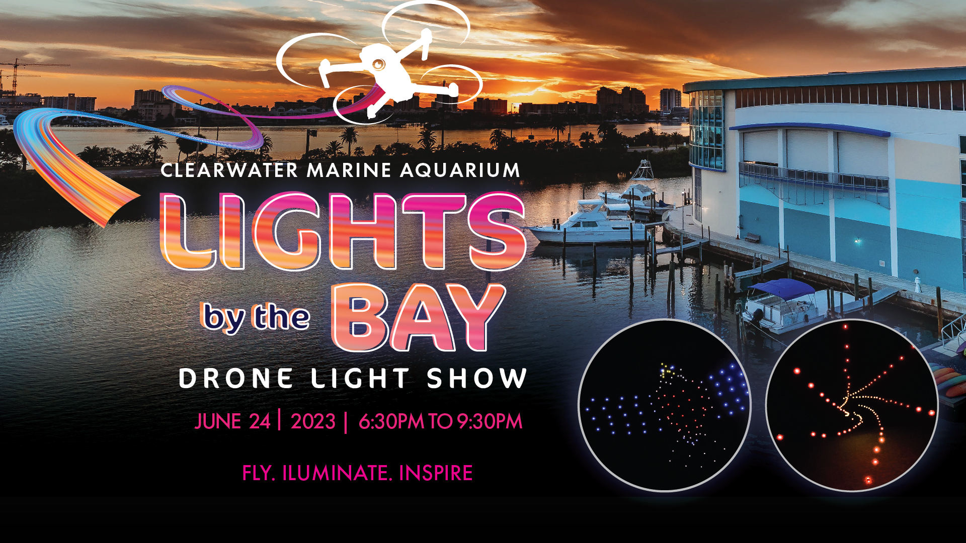 Lights by the Bay Drone Light Show Clearwater Marine Aquarium